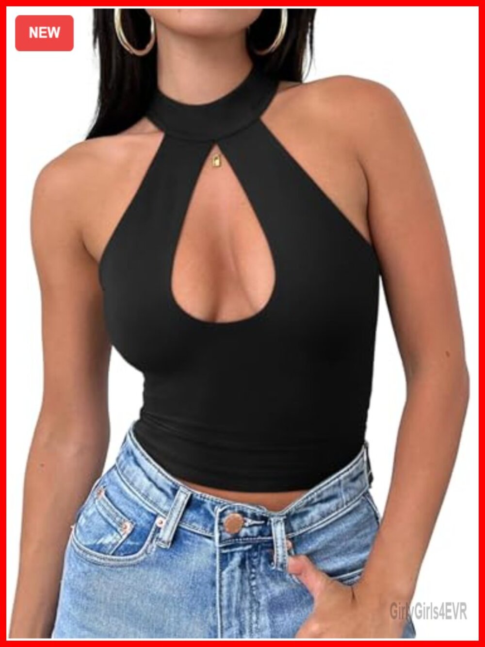 Women's Sexy Criss Cross Halter Crop Top